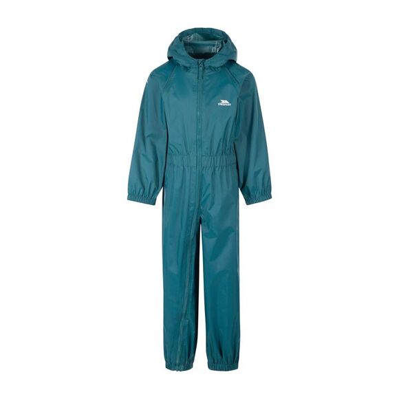 Trespass Childrens/Kids Button Rain Suit / Teal